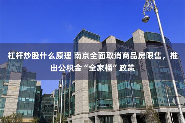 杠杆炒股什么原理 南京全面取消商品房限售，推出公积金“全家桶”政策