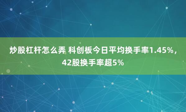 炒股杠杆怎么弄 科创板今日平均换手率1.45%，42股换手率超5%